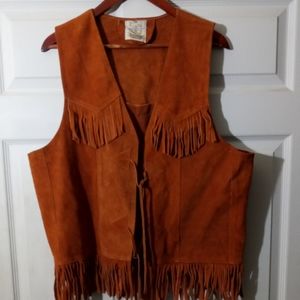 VTG Suede fringe vest